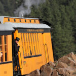 People riding the durango silverton train 0202