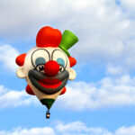 the clown and a blue sky afternoon9823