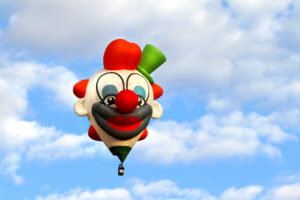 the clown and a blue sky afternoon9823